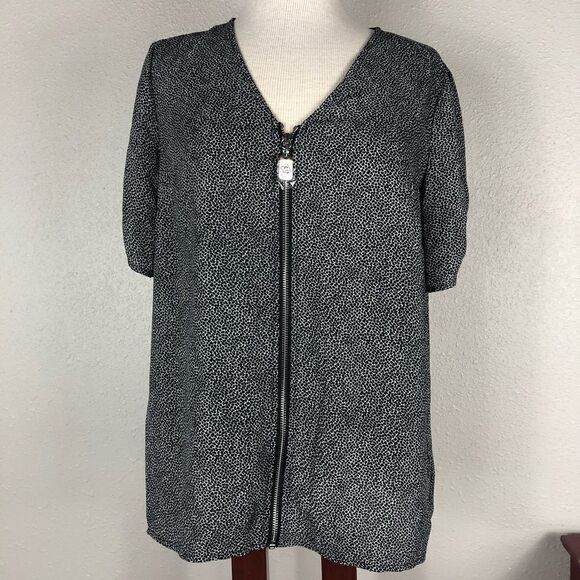 NWT Michael Kors Zipper Top Size Medium - Picture 1 of 7